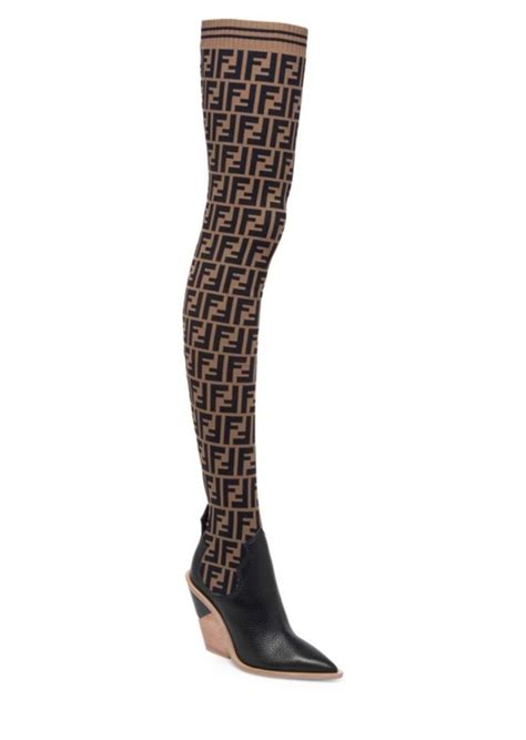 do fendi boots run small|fendi thigh high sock boots.